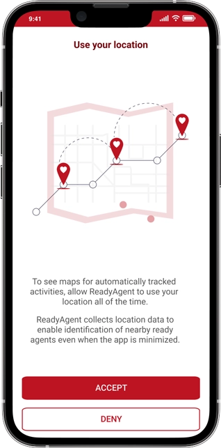 Permission for sharing location